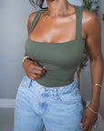Square Neck Double-Layer Tank