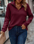 Esme Zippered V-Neck Knit Sweater